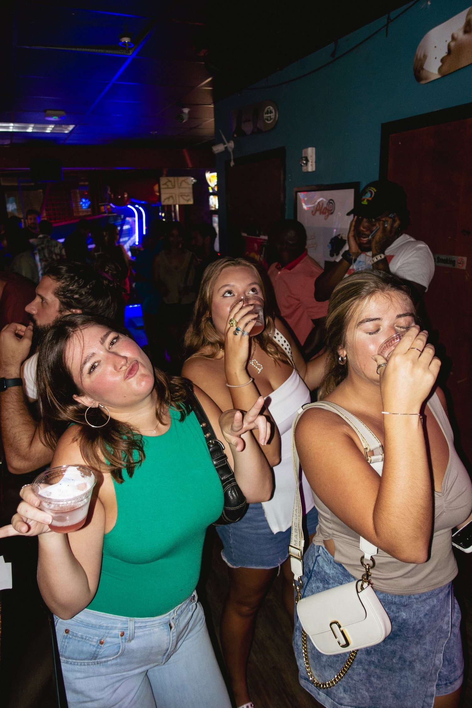 Crowd at the bar at Play Pensacola